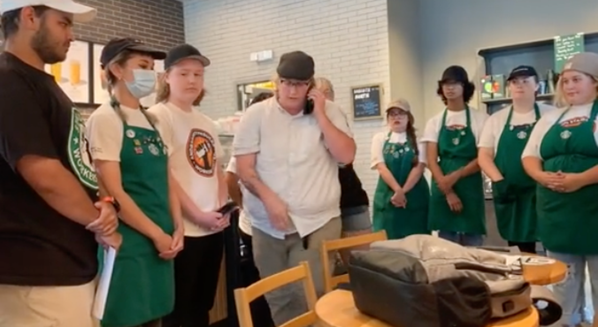 Starbucks union staff in South Carolina confronted a supervisor on